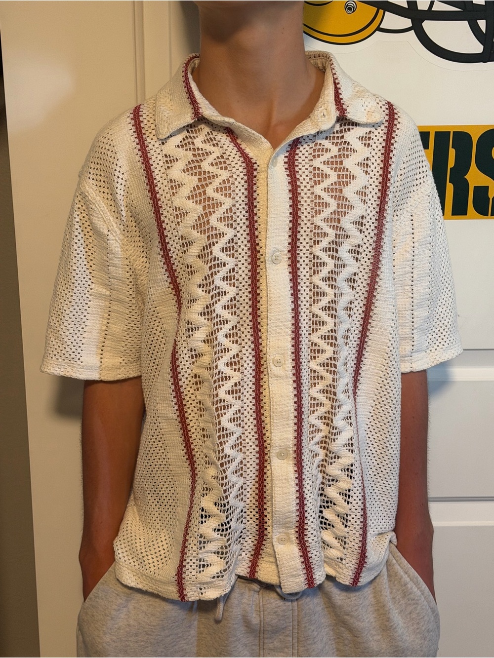 Hollister cropped dress shirt